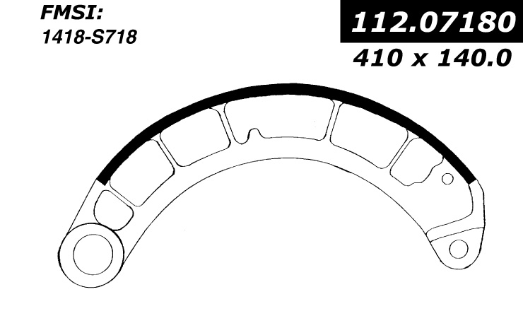 112.07180 Riveted Brake Shoes 805890156338