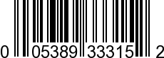 UPC-A <b>005389333156 / 0 05389 33315 6