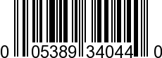 UPC-A <b>005389340445 / 0 05389 34044 5