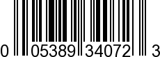 UPC-A <b>005389340724 / 0 05389 34072 4