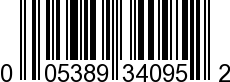 UPC-A <b>005389340951 / 0 05389 34095 1