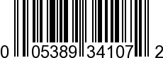 UPC-A <b>005389341074 / 0 05389 34107 4