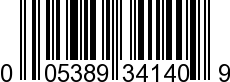 UPC-A <b>005389341400 / 0 05389 34140 0