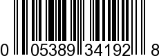 UPC-A <b>005389341927 / 0 05389 34192 7