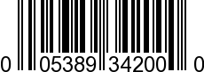 UPC-A <b>005389342003 / 0 05389 34200 3