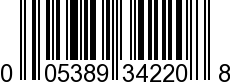 UPC-A <b>005389342207 / 0 05389 34220 7