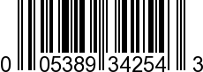 UPC-A <b>005389342544 / 0 05389 34254 4