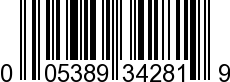 UPC-A <b>005389342810 / 0 05389 34281 0