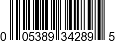 UPC-A <b>005389342898 / 0 05389 34289 8