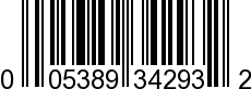 UPC-A <b>005389342938 / 0 05389 34293 8