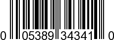 UPC-A <b>005389343416 / 0 05389 34341 6