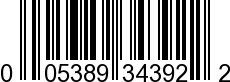 UPC-A <b>005389343921 / 0 05389 34392 1