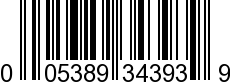 UPC-A <b>005389343930 / 0 05389 34393 0