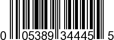 UPC-A <b>005389344452 / 0 05389 34445 2