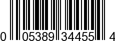 UPC-A <b>005389344550 / 0 05389 34455 0