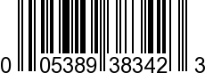 UPC-A <b>005389383422 / 0 05389 38342 2