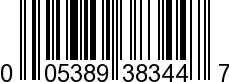 UPC-A <b>005389383444 / 0 05389 38344 4