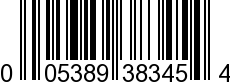 UPC-A <b>005389383459 / 0 05389 38345 9