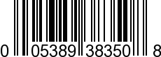 UPC-A <b>005389383505 / 0 05389 38350 5