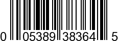 UPC-A <b>005389383645 / 0 05389 38364 5