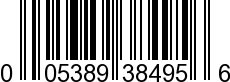 UPC-A <b>005389384953 / 0 05389 38495 3