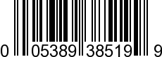 UPC-A <b>005389385190 / 0 05389 38519 0