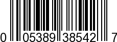 UPC-A <b>005389385422 / 0 05389 38542 2