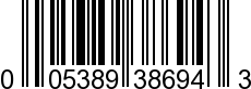 UPC-A <b>005389386940 / 0 05389 38694 0