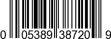 UPC-A <b>005389387209 / 0 05389 38720 9