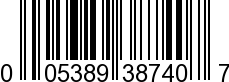 UPC-A <b>005389387406 / 0 05389 38740 6