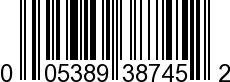 UPC-A <b>005389387452 / 0 05389 38745 2