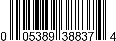 UPC-A <b>005389388372 / 0 05389 38837 2