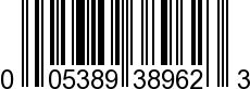 UPC-A <b>005389389621 / 0 05389 38962 1