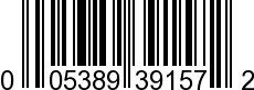 UPC-A <b>005389391572 / 0 05389 39157 2