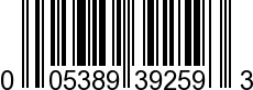 UPC-A <b>005389392599 / 0 05389 39259 9