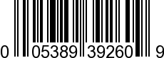 UPC-A <b>005389392600 / 0 05389 39260 0