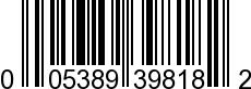 UPC-A <b>005389398180 / 0 05389 39818 0