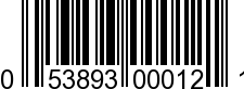 UPC-A <b>053893000121 / 0 53893 00012 1