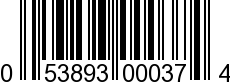 UPC-A <b>053893000374 / 0 53893 00037 4