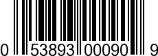 UPC-A <b>053893000909 / 0 53893 00090 9