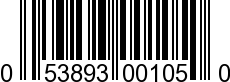 UPC-A <b>053893001050 / 0 53893 00105 0