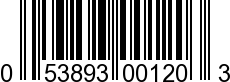 UPC-A <b>053893001203 / 0 53893 00120 3