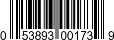 UPC-A <b>053893001739 / 0 53893 00173 9