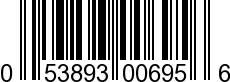 UPC-A <b>053893006956 / 0 53893 00695 6