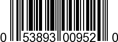 UPC-A <b>053893009520 / 0 53893 00952 0