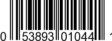 UPC-A <b>053893010441 / 0 53893 01044 1