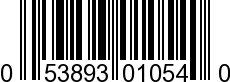 UPC-A <b>053893010540 / 0 53893 01054 0