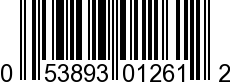 UPC-A <b>053893012612 / 0 53893 01261 2