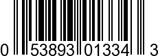 UPC-A <b>053893013343 / 0 53893 01334 3