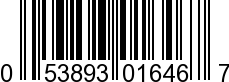 UPC-A <b>053893016467 / 0 53893 01646 7